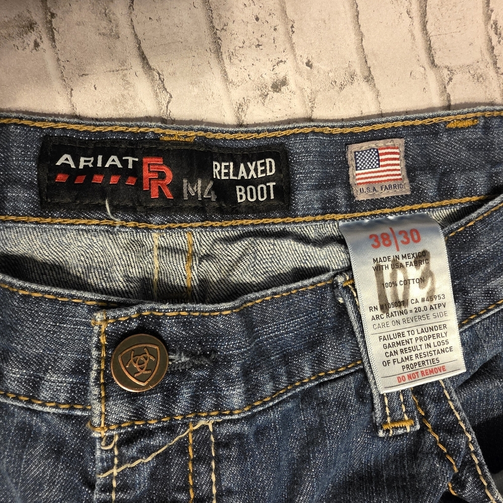Ariat M4 Relaxed Basic Boot Cut Denim Jeans 38 X 30